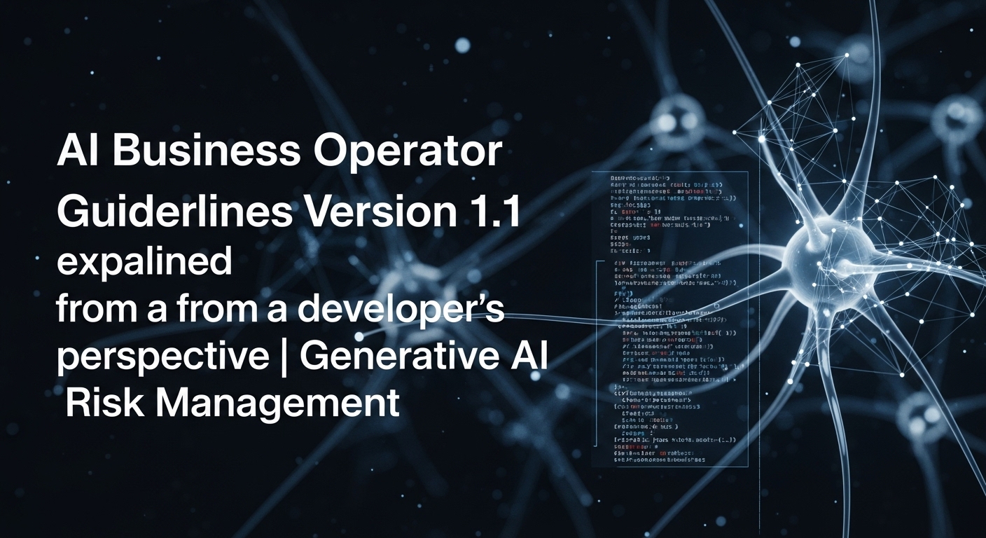 AI事業者ガイドライン1.1版を開発者視点で解説｜生成AIのリスク管理