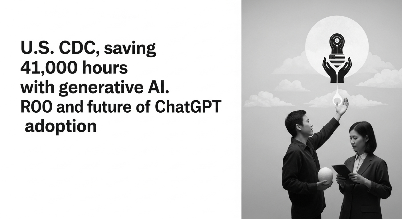 米国CDC、生成AIで41,000時間削減。ChatGPT導入のROIと未来