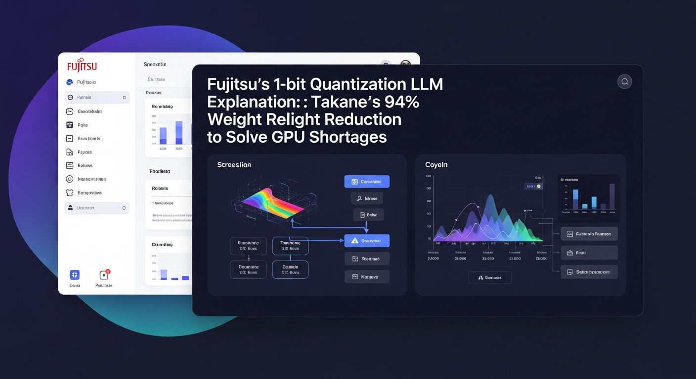 富士通1bit量子化LLM解説：Takane 94%軽量化でGPU不足解消へ