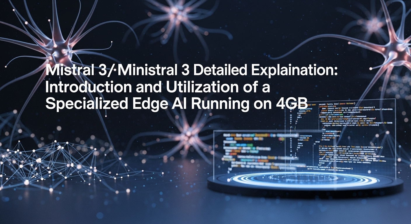 Mistral 3/Ministral 3徹底解説：4GBで動く特化型エッジAIの導入と活用法